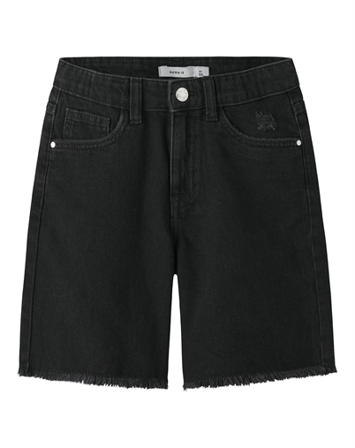 Name It - NKFBella Wide Denim Shorts - Black Denim